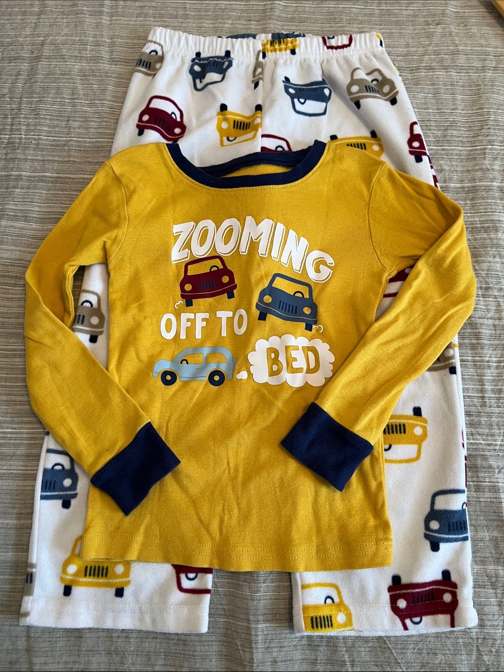 Boys 5T Fleece Bottom Cotton T Shirt Set